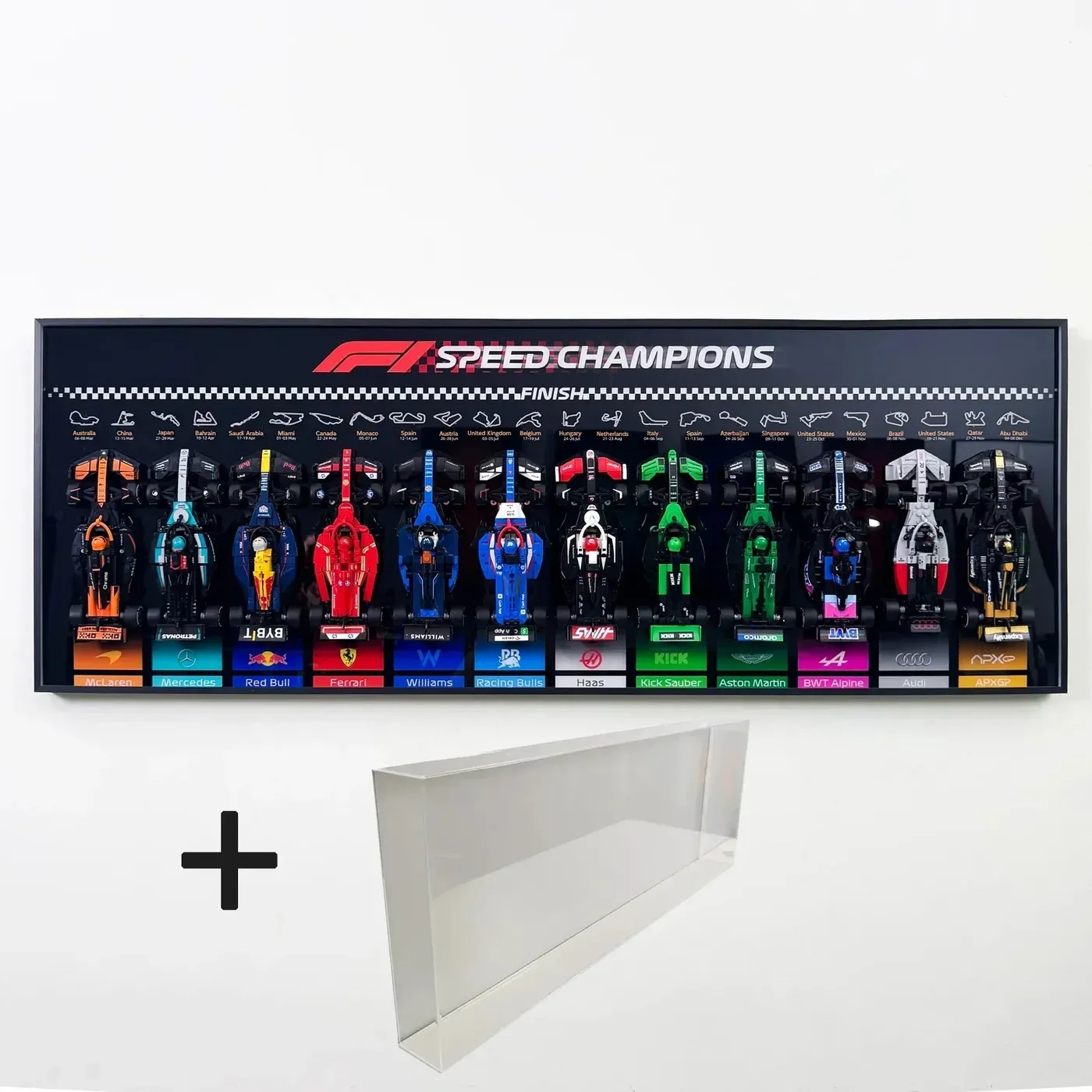 Display Wall Frame for LEGO Speed Champions F1 Series 12-in-1 / Horizontal — 20