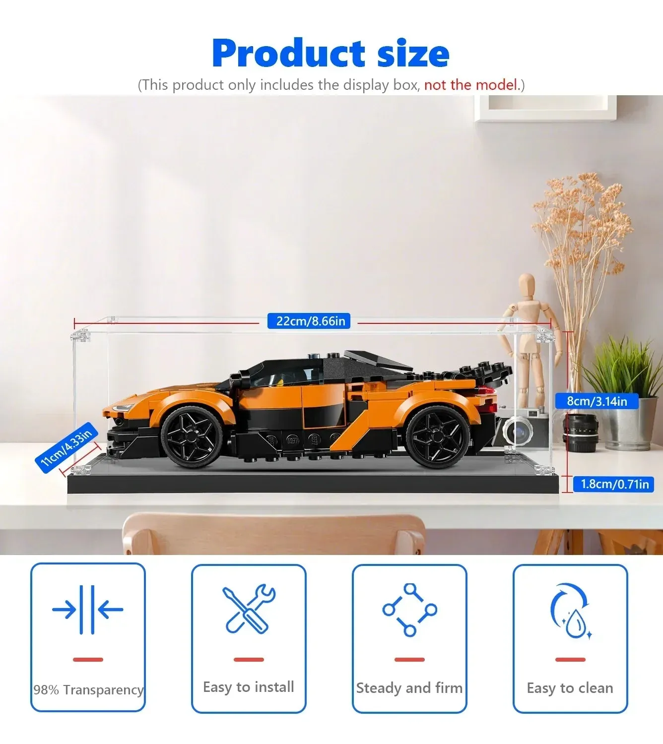 Vitrine für LEGO® Speed Champions McLaren W1 77257 — 7