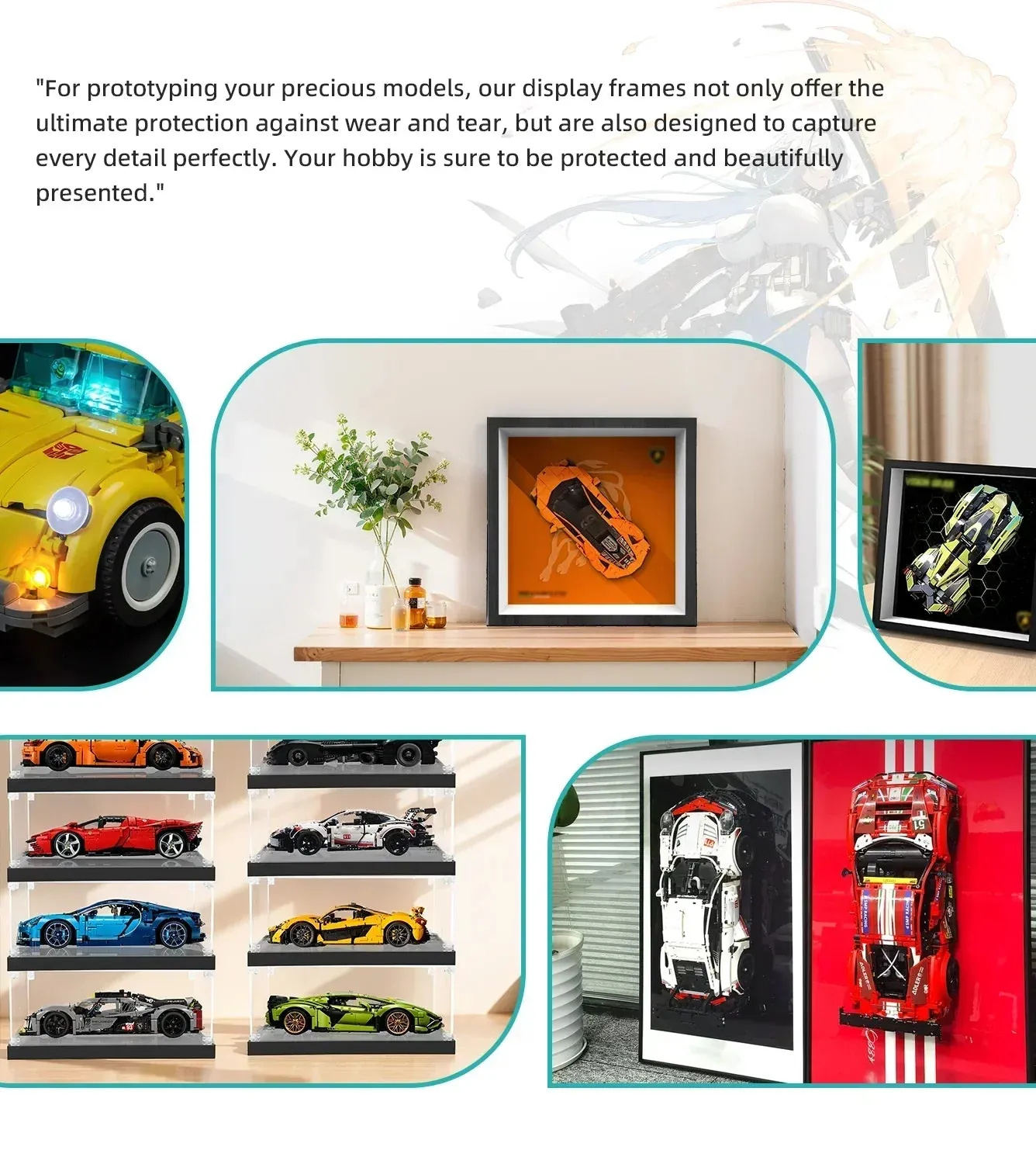 Picture frame for LEGO® Speed Champions Lamborghini Revuelto & Huracán STO 77238 — 5