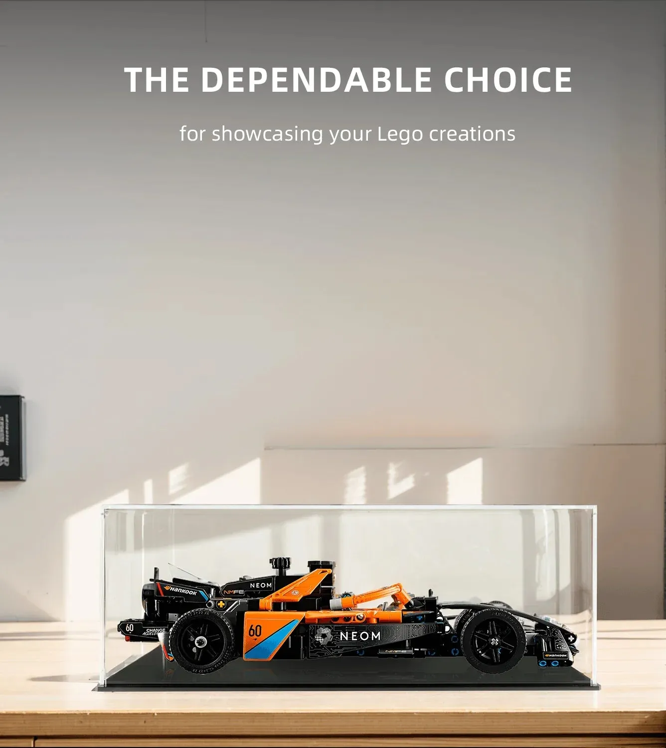 Vitrine für LEGO NEOM McLaren Formula E Team 42169 — 3