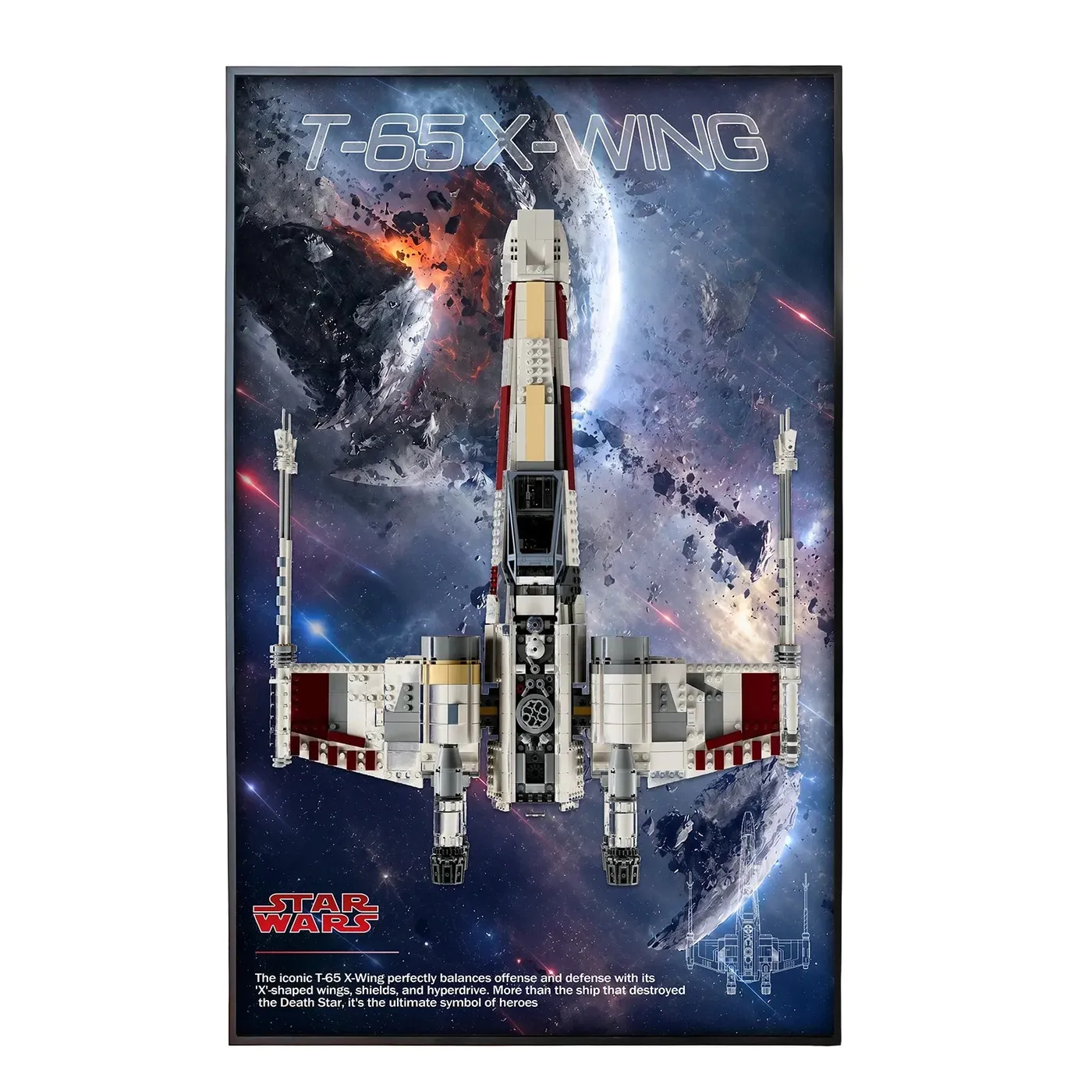 Sieninis eksponavimo rėmas LEGO® Star Wars™ X-Wing Starfighter™ 75355