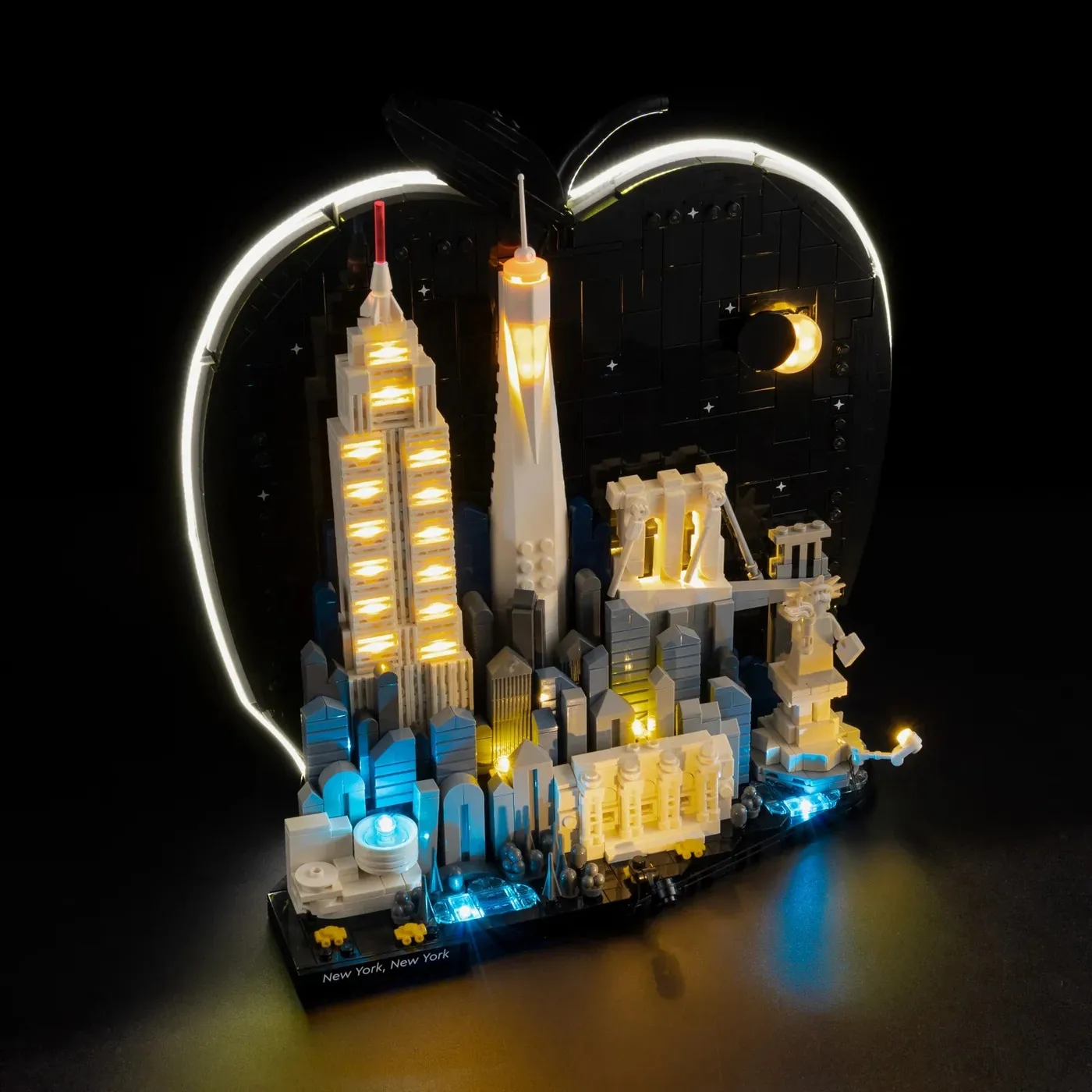 Premium-belysningskit kompatibelt med LEGO Architecture New York City – The Big Apple 21066 — 12