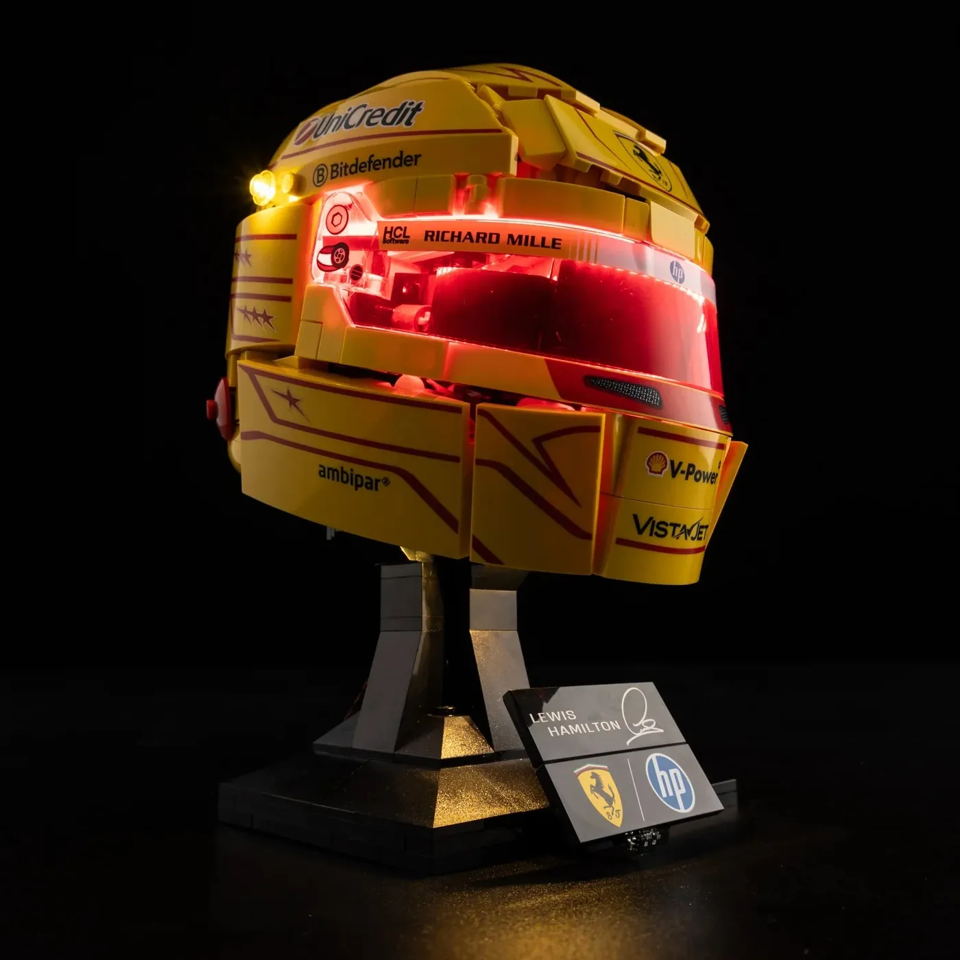 Premium belysningskit kompatibel med LEGO® Editions Scuderia Ferrari HP Lewis Hamilton Helmet 43022 — 7