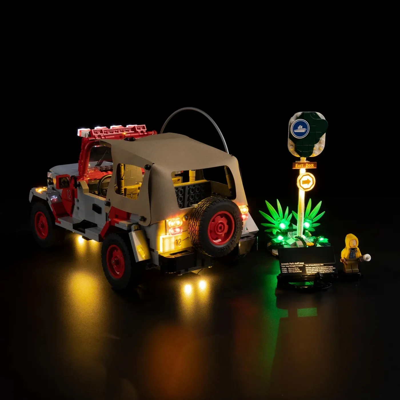 Premium-Beleuchtungsset kompatibel mit LEGO® Jurassic World™ Jurassic Park Jeep® Wrangler 77984 — 9