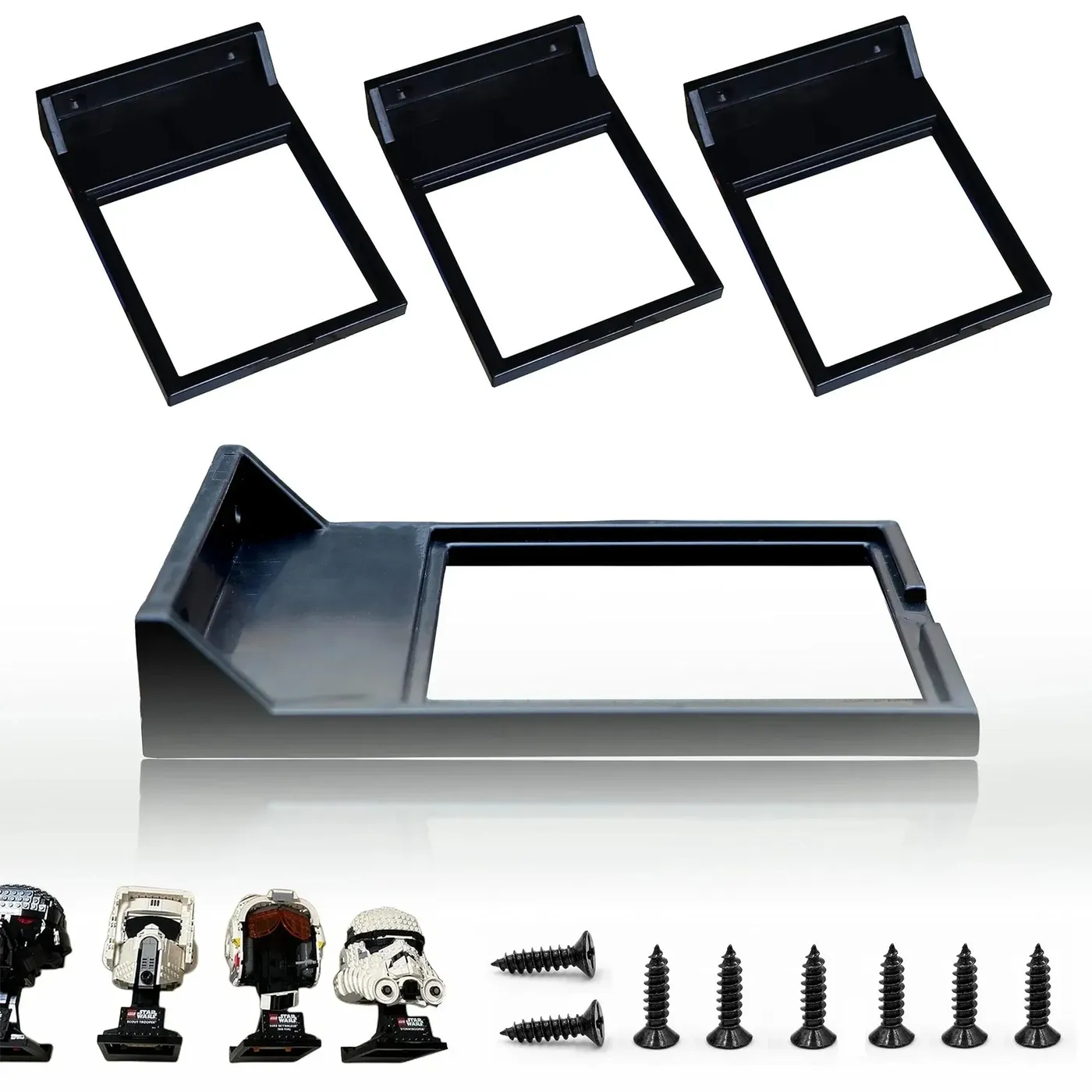 Displayregal für LEGO, kompatibel mit allen Standard-LEGO-Helmen: Boba Fett 75277/Tie Fighter Pilot 75274/Stormtrooper 75276 — 2