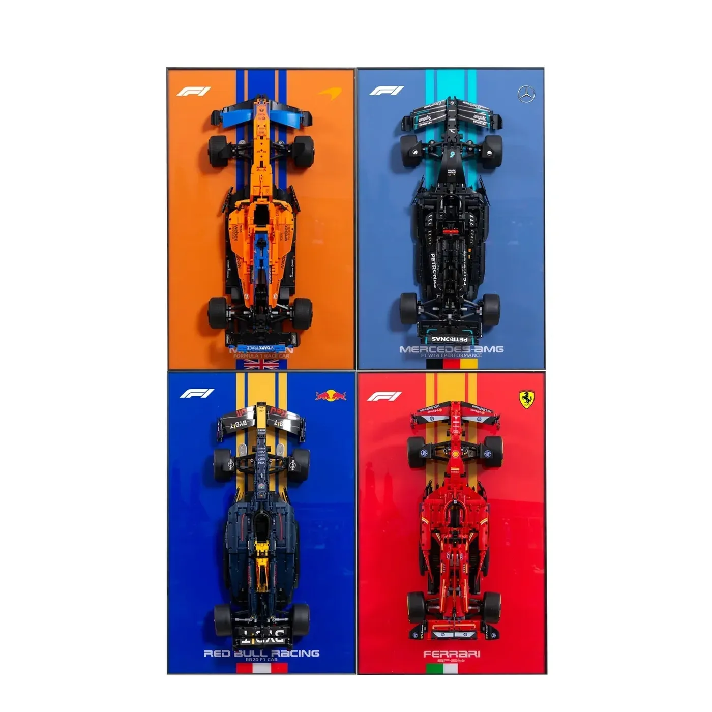 Wall Display Frame For LGEO Technic™ McLaren Formula 1™ Race Car 42141 — 2