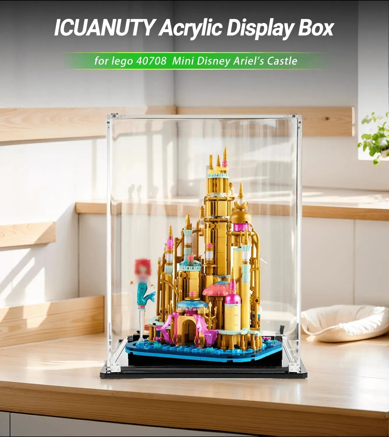 Display case for LEGO Mini Disney Ariel's Castle 40708 — 2