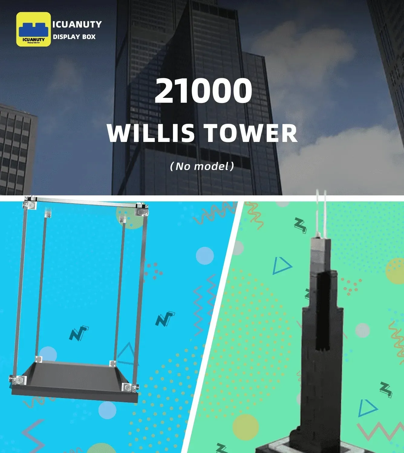 Vitrine für LEGO Architecture:Sears Tower、Willis Tower 21000 — 4