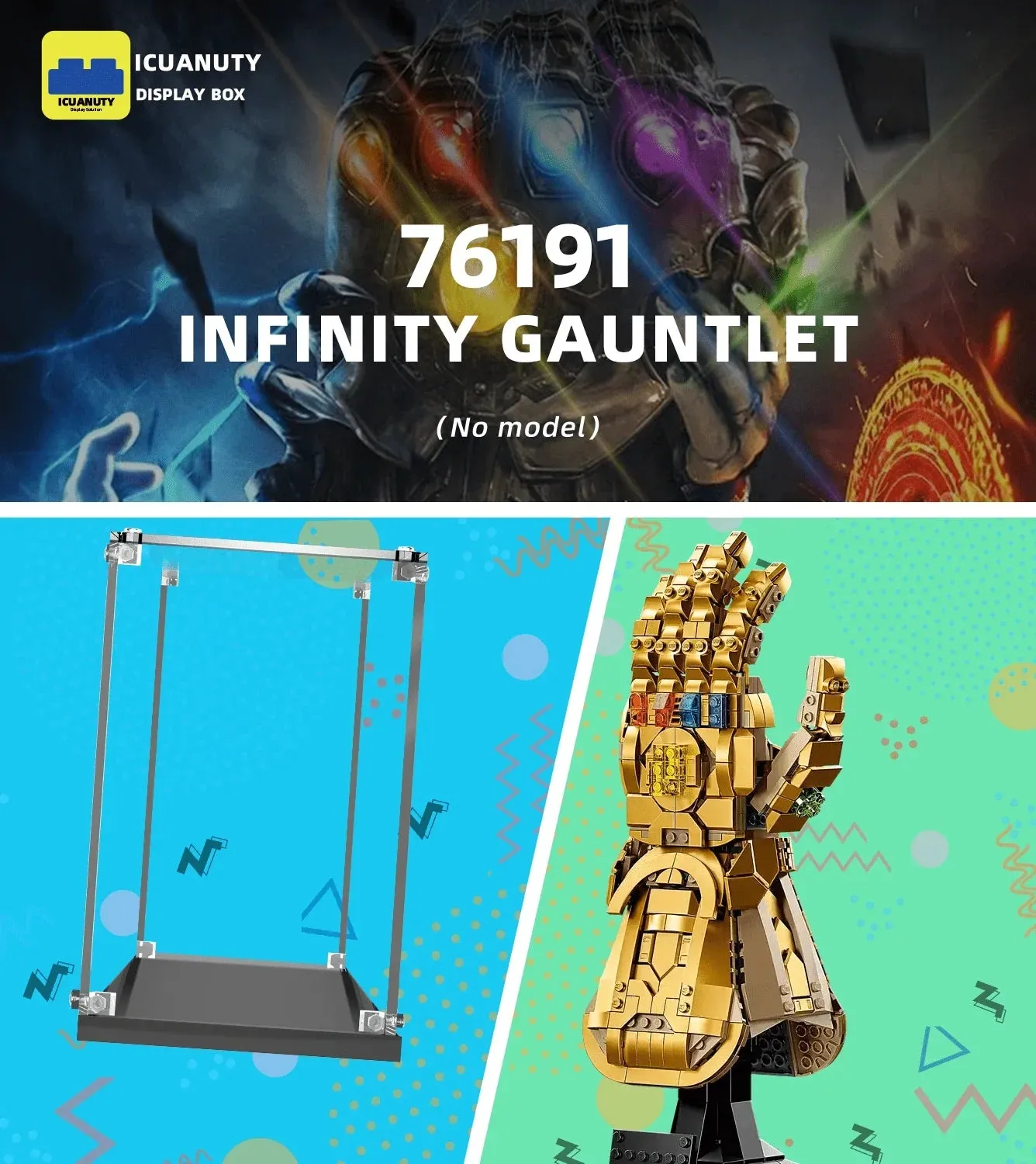 Display Case for Lego Infinity Gauntlet Glove 76191 /76223 Nano Gauntlet — 4