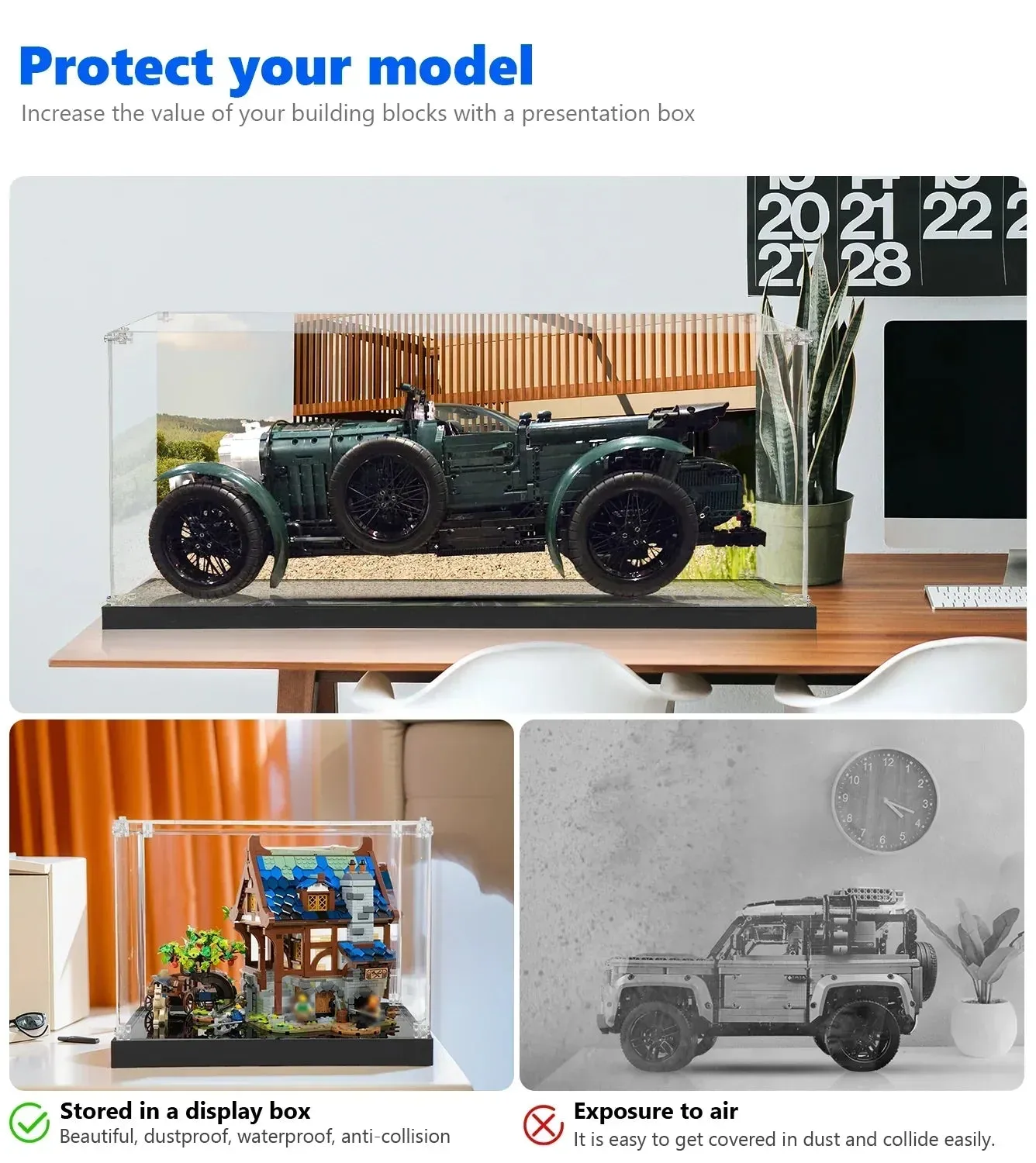 Vitrine für den Oldtimer MouldKing Bentley Blower 13191 — 3