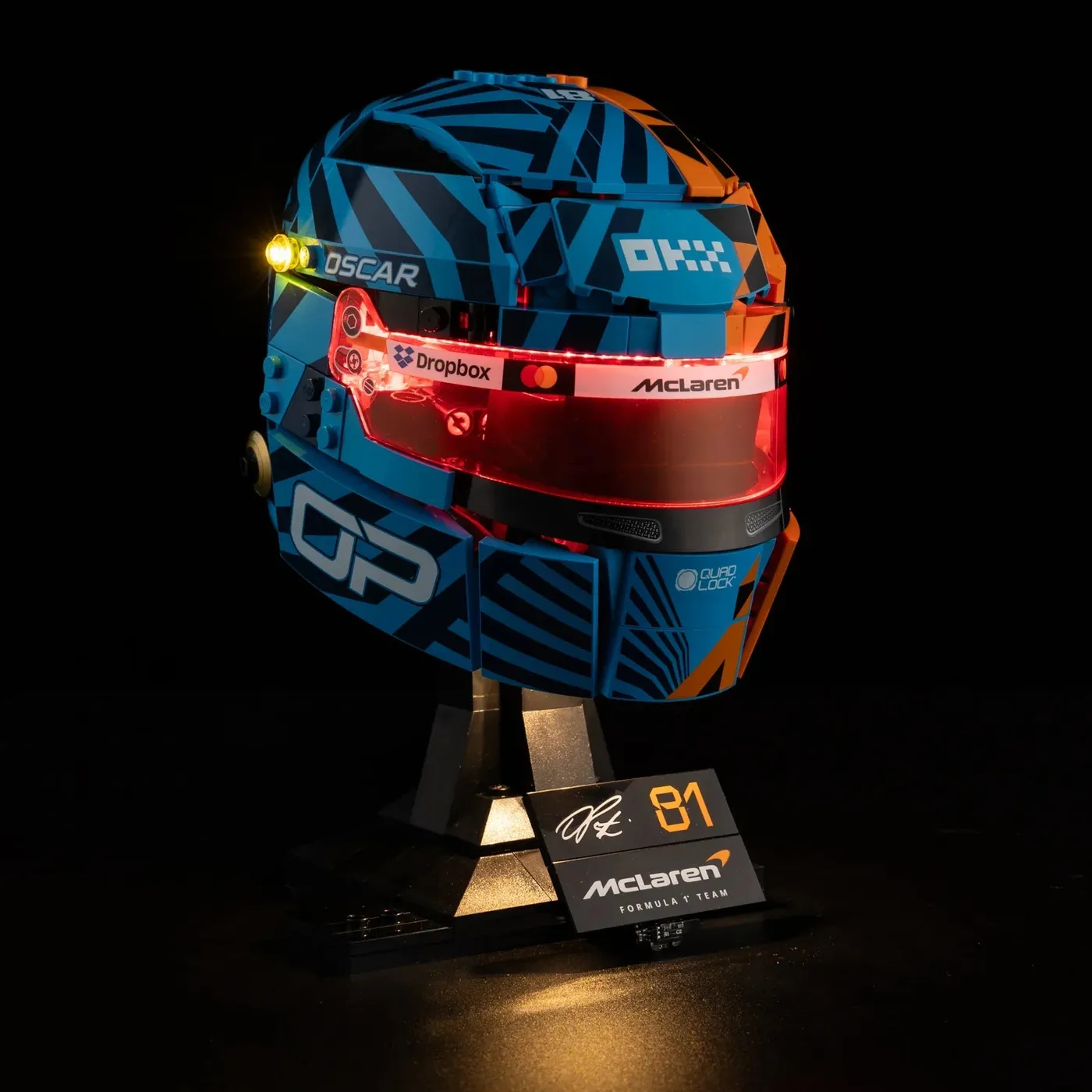 Premium belysningskit kompatibel med LEGO® Editions McLaren Mastercard F1® Team Oscar Piastri Helmet 43017 — 5