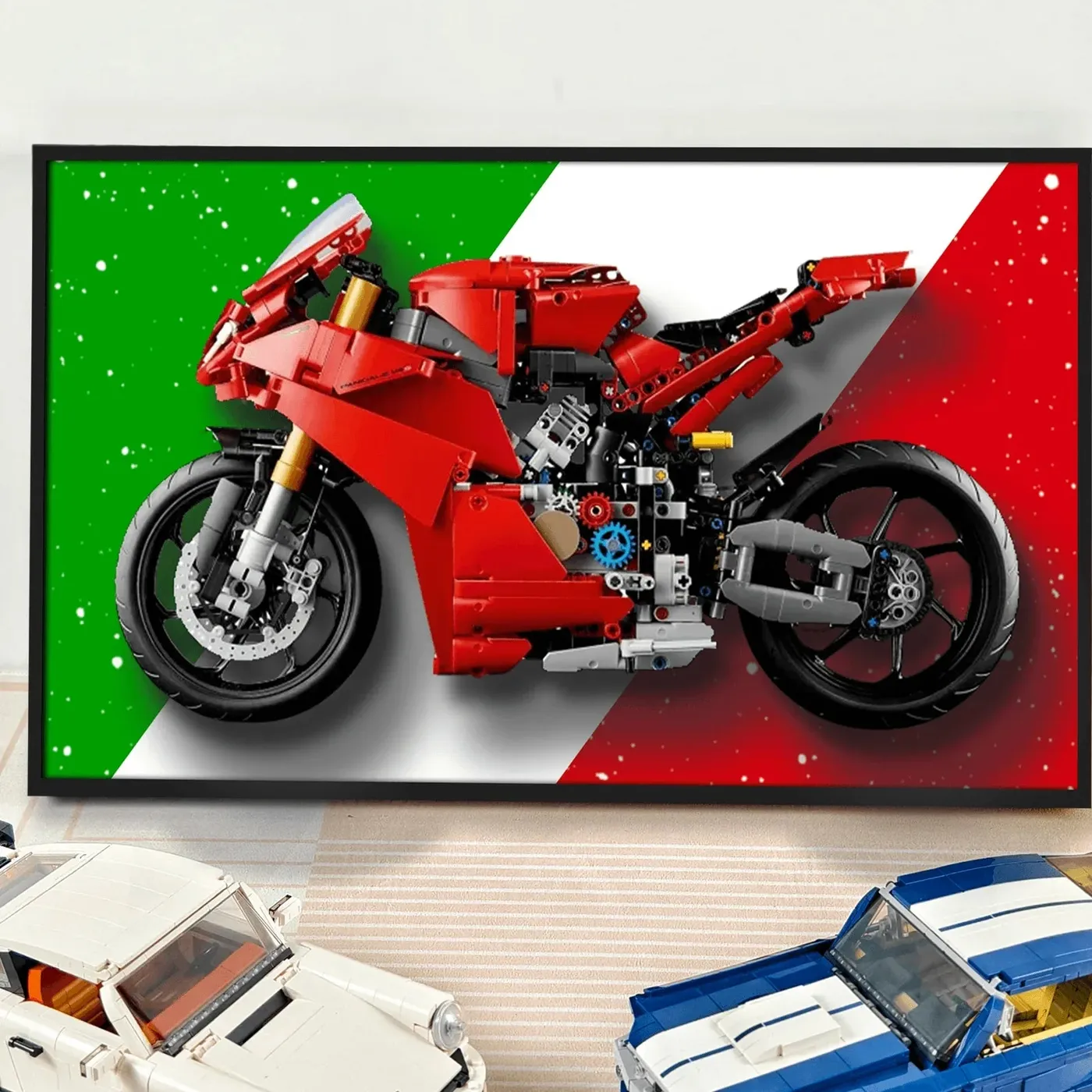 Premium Wall Display Frame Compatible with LEGO® Technic™ Ducati Panigale V4 S 42202 — 6