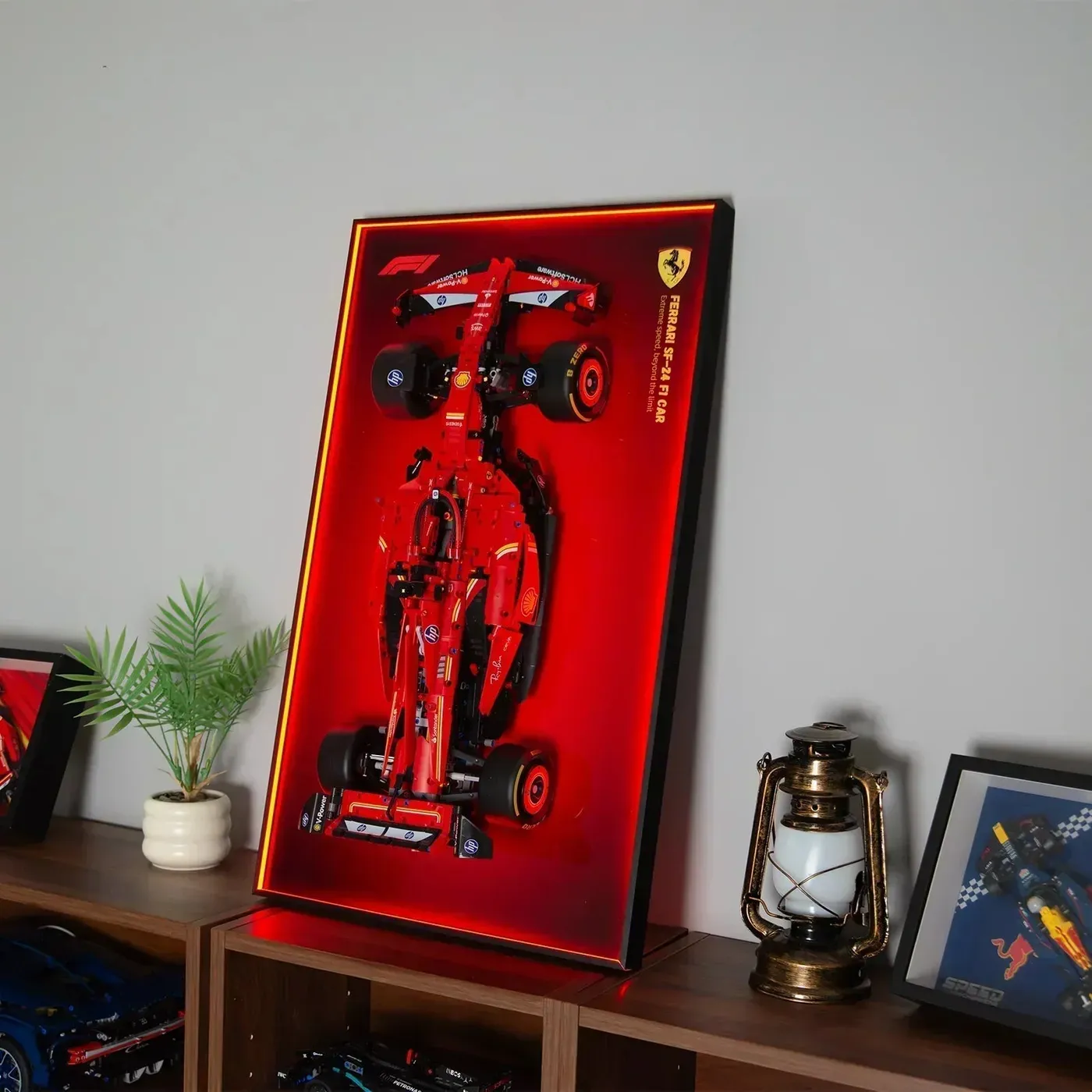 Wall Display Frame for LEGO Technic Ferrari SF-24 42207 - KABO