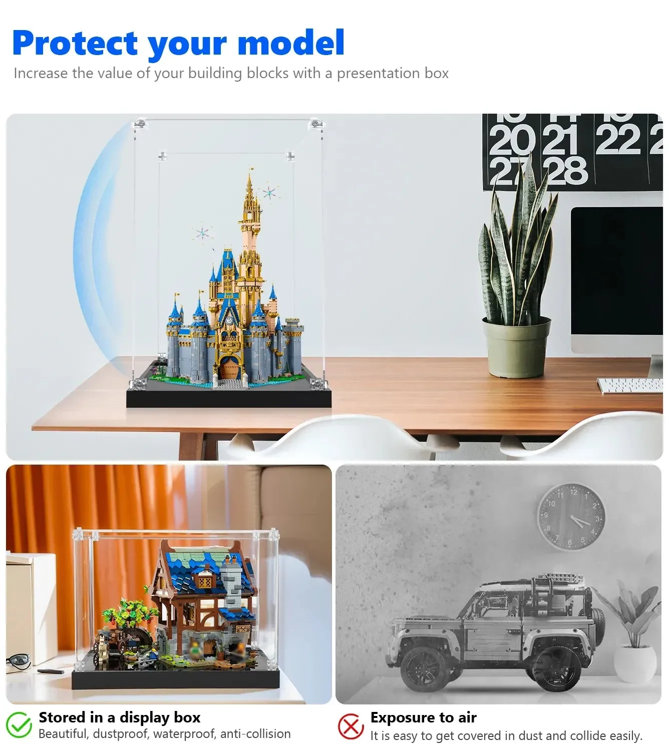 Display case for LEGO® Disney Mickey and Friends Disney Castle 43222 — 7