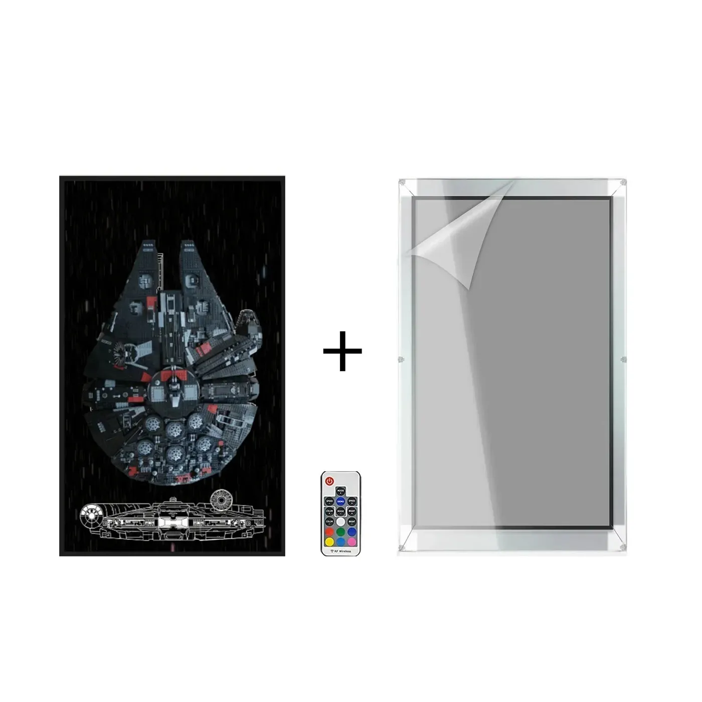 Väggmonterad displayram för LEGO Star Wars The Dark Falcon 75389 — 4