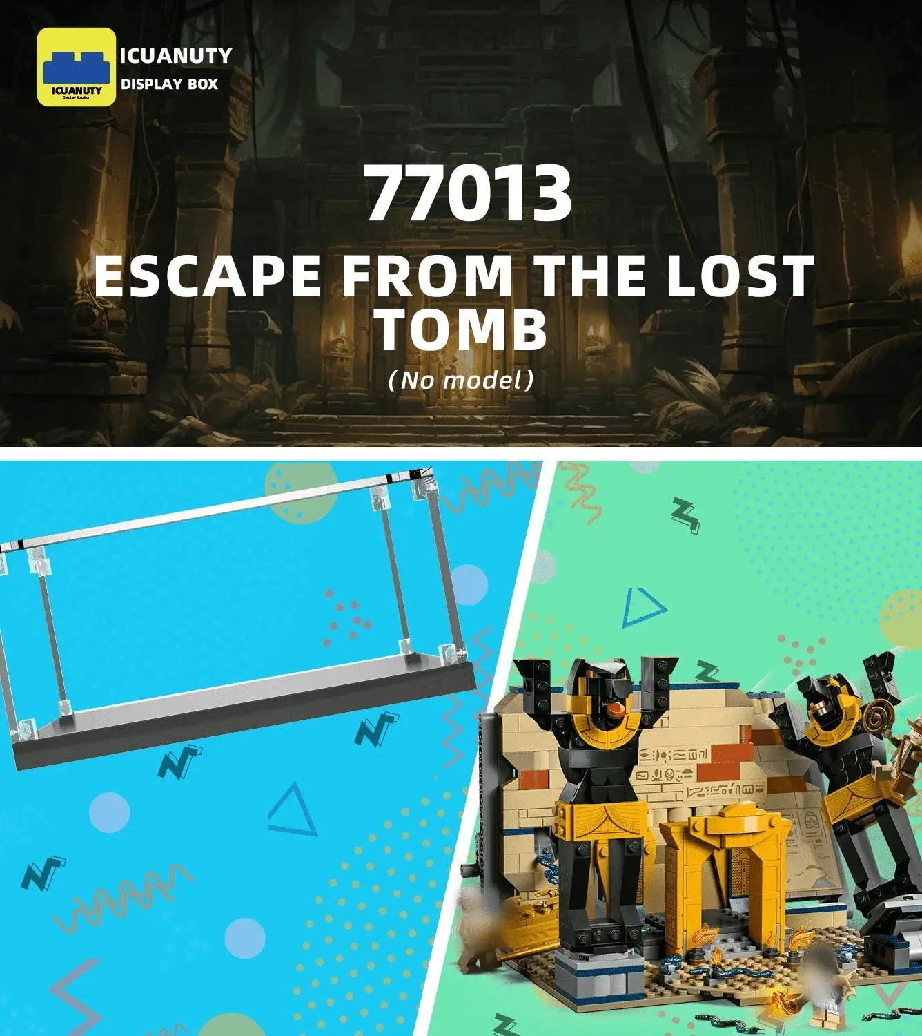 Vitrine für LEGO Indiana Jones Escape from Lost Tomb 77013 — 4