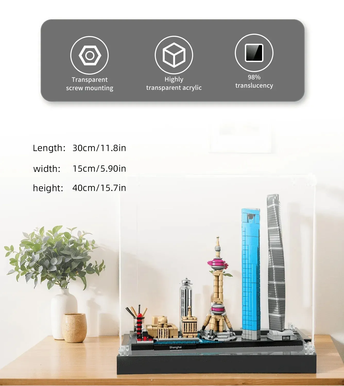 Vitrine für LEGO Architecture:Shanghai 21039 — 5