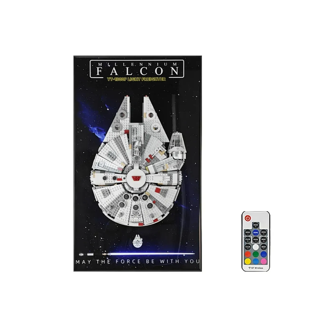 Wand-Displayrahmen für Lego 75257 Star Wars Millennium Falcon — 9