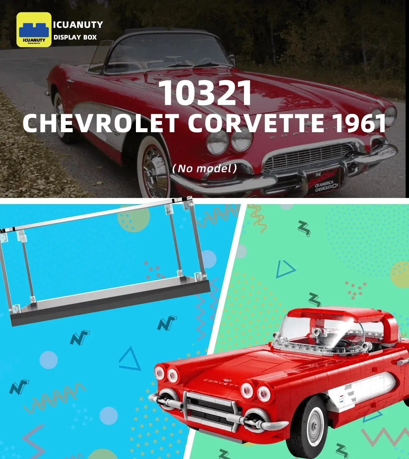 Gablota ekspozycyjna do LEGO Creator Chevrolet Corvette 10321 — 4