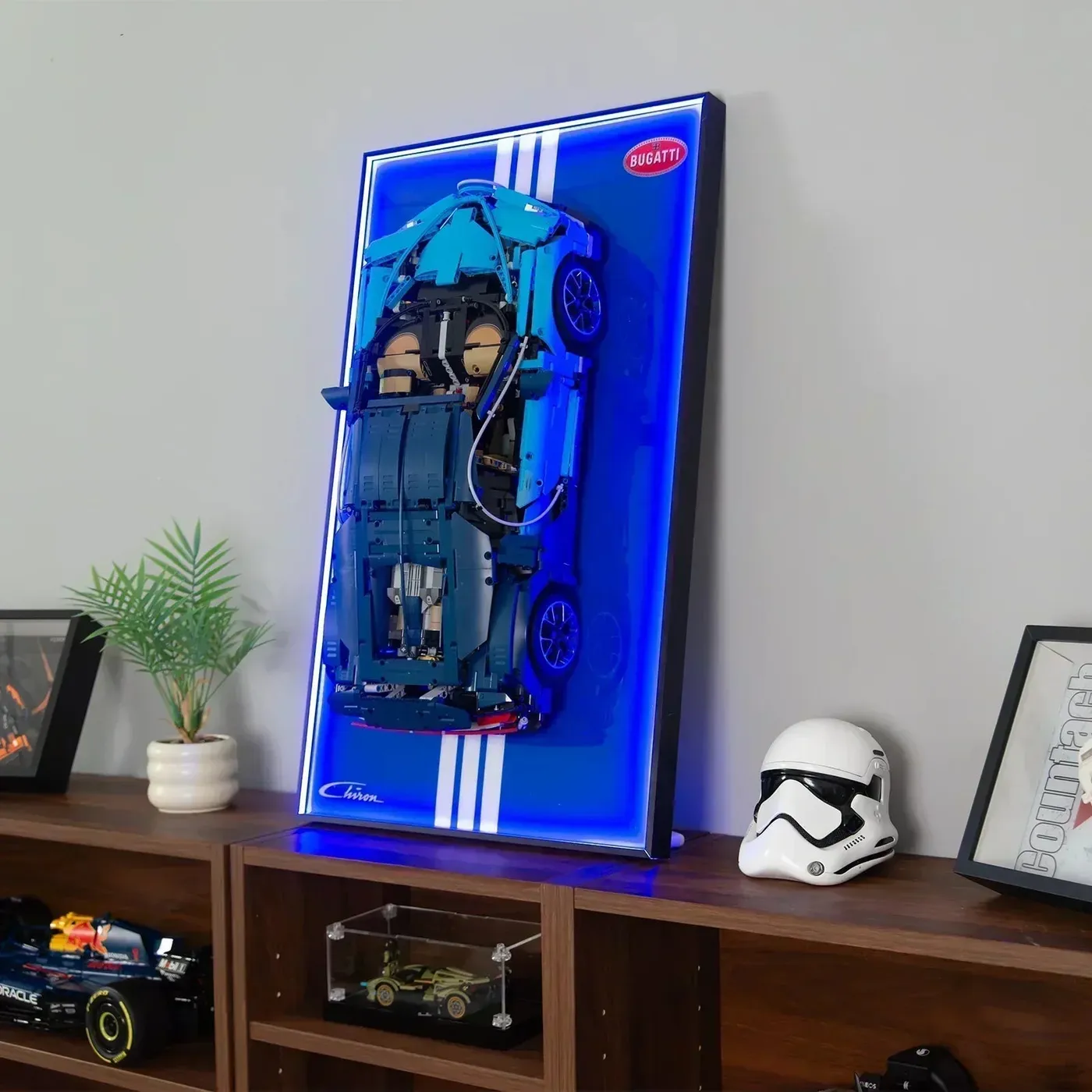 Väggmonterad displayram för LEGO 42083 Technic™ Bugatti Chiron-bil — 7