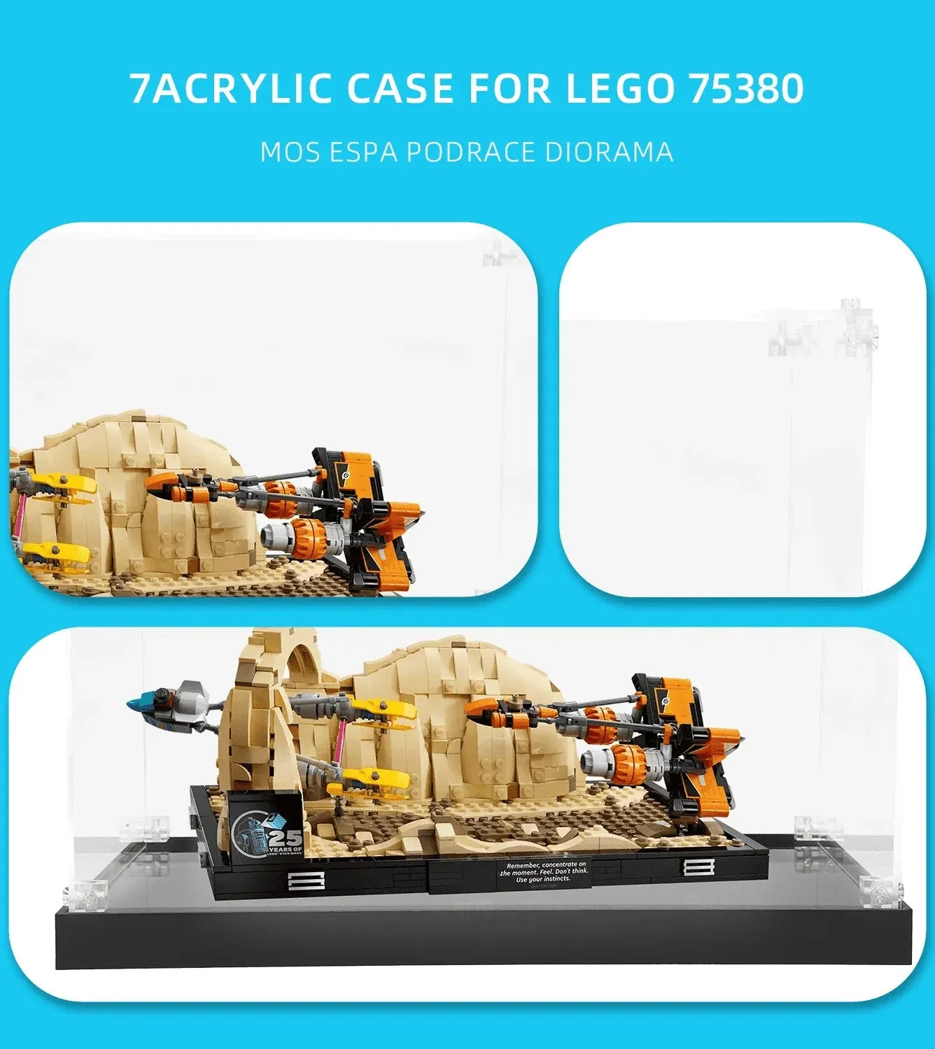 Vitrine für LEGO Mos Espa Podrace Diorama 75380 — 4