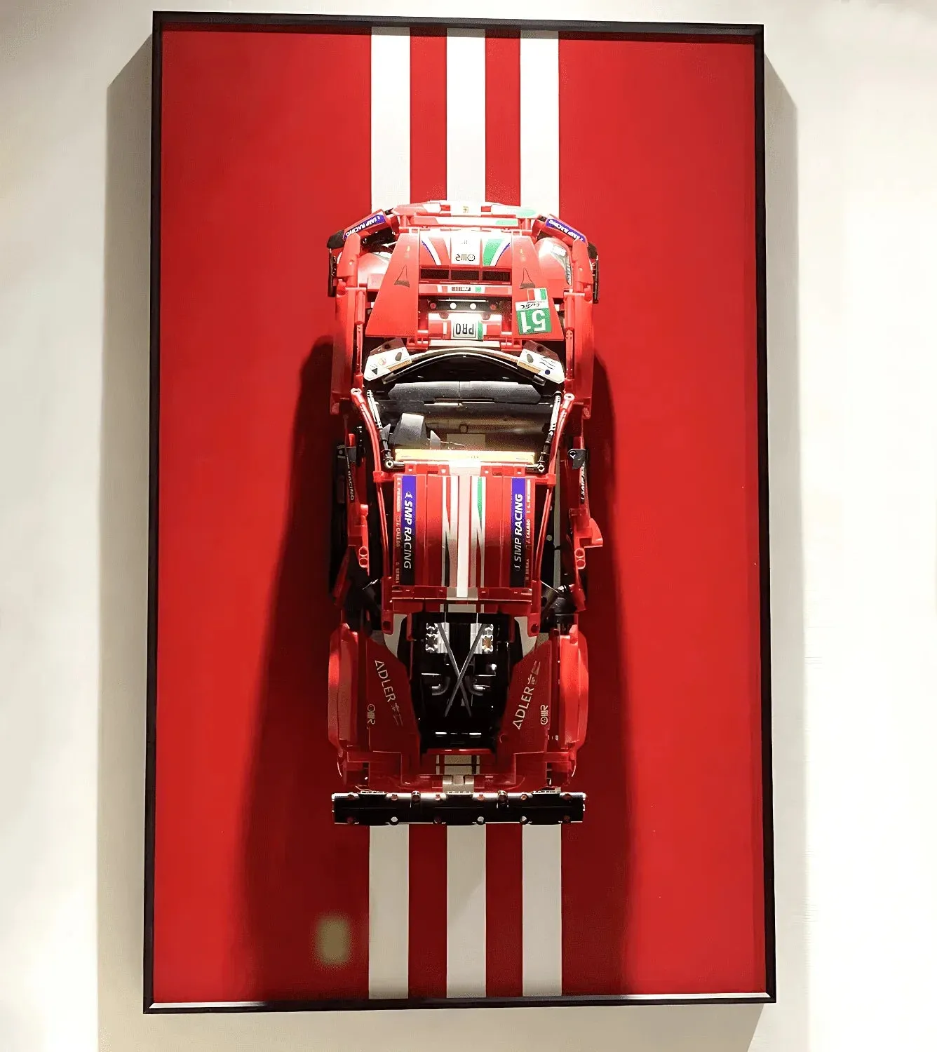 Wand-Displayrahmen für LEGO Ferrari 488 GTE 42125 — 2