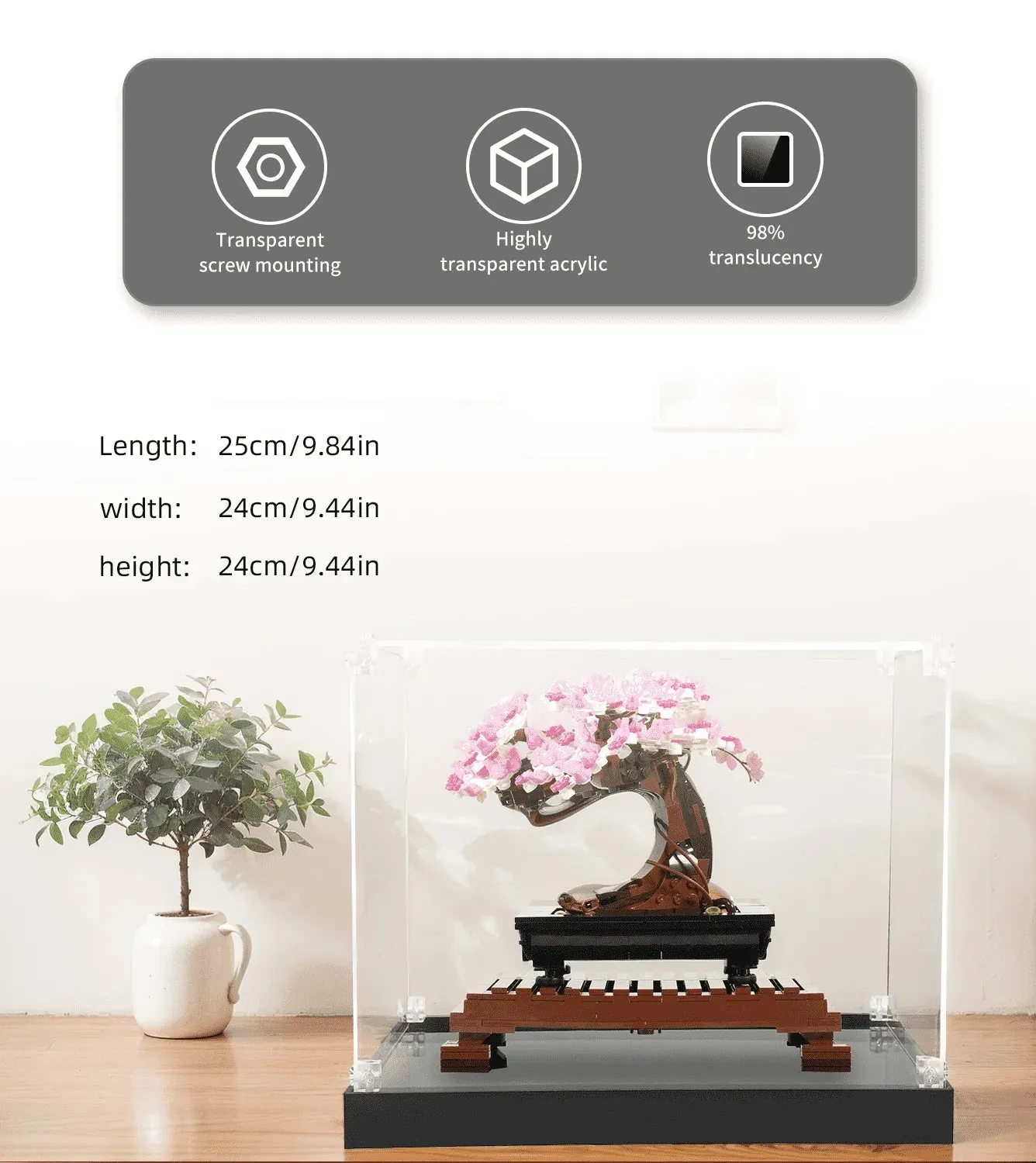 Gablota ekspozycyjna do Lego Icons Bonsai Tree 10281 — 5