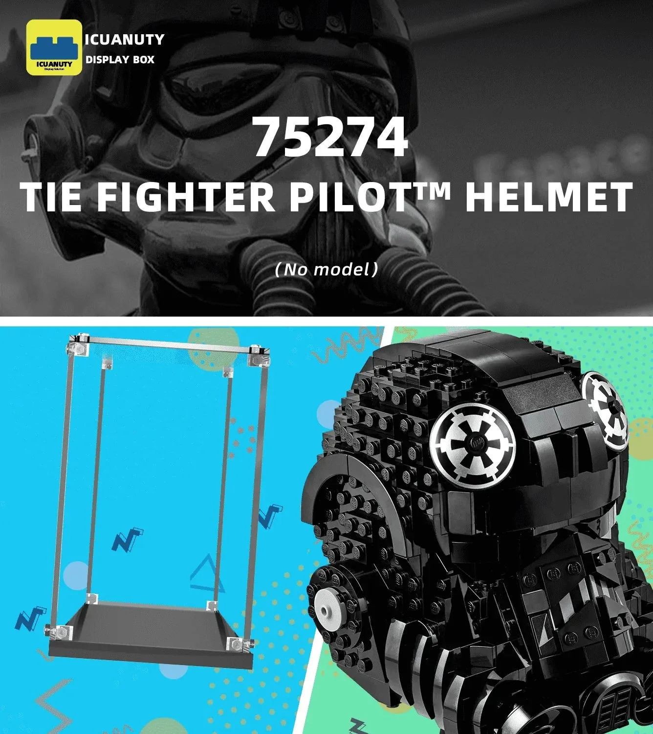 Vitrine für Lego Star Wars TIE Fighter Pilot™ Helmet 75274 — 5