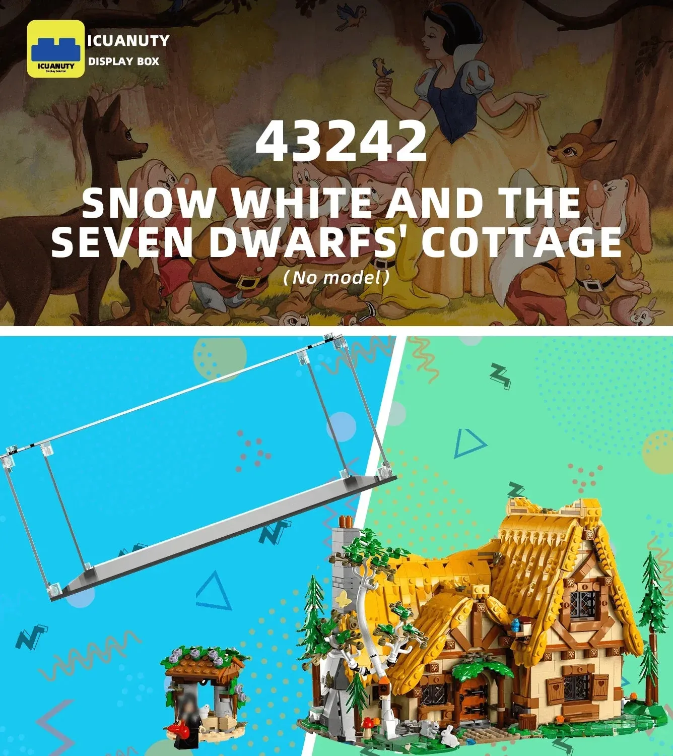 Display Case for LEGO® Snow White and the Seven Dwarfs' Cottage 43242 — 7