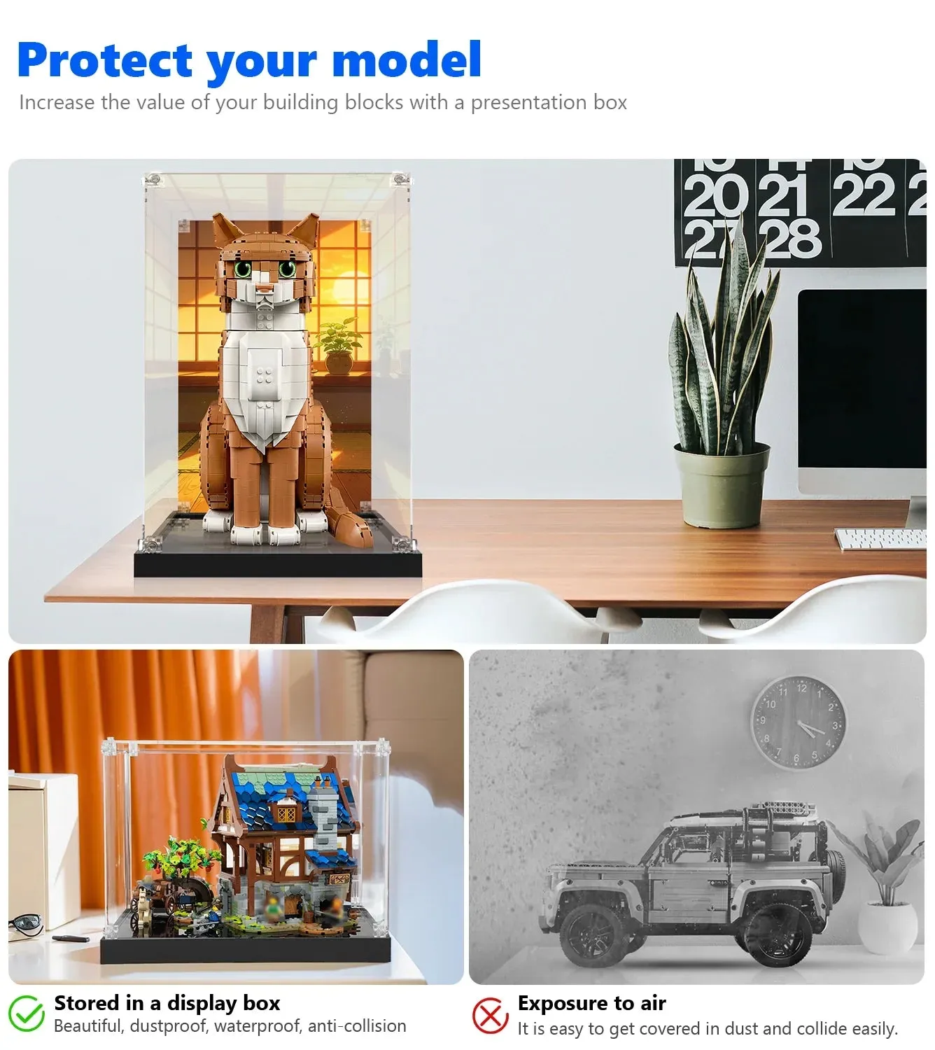 Premium montrar kompatibel med LEGO Ideas Orange Cat 21376 — 7