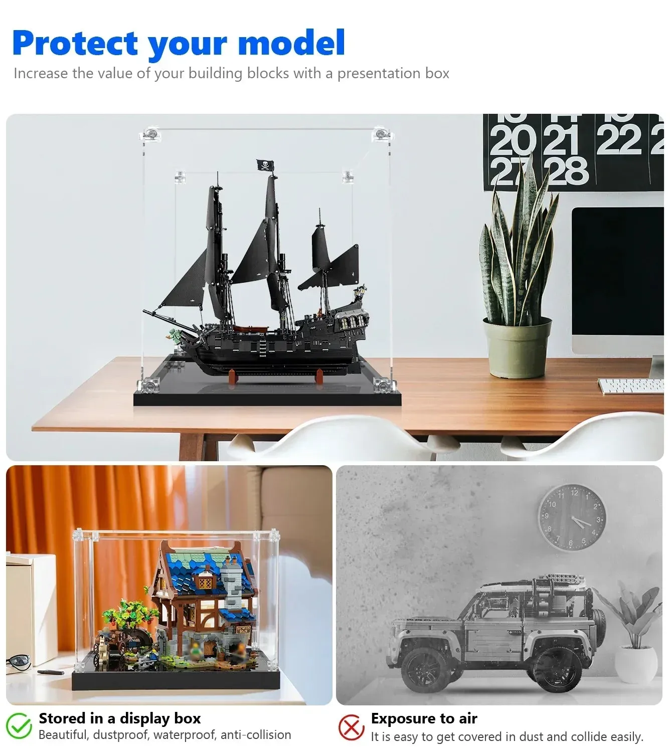 Vitrine für LEGO Icons Captain Jack Sparrow's Pirate Ship 10365 — 5