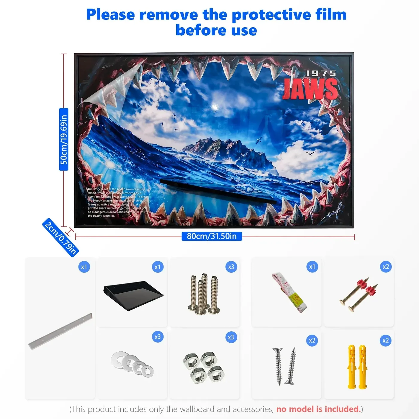 Displayrahmen für LEGO® Ideas Jaws 21350 — 2