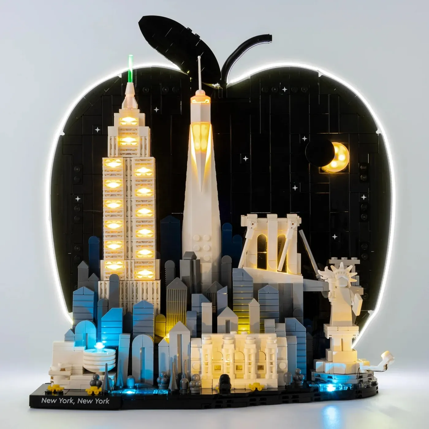 Premium-belysningskit kompatibelt med LEGO Architecture New York City – The Big Apple 21066 — 2