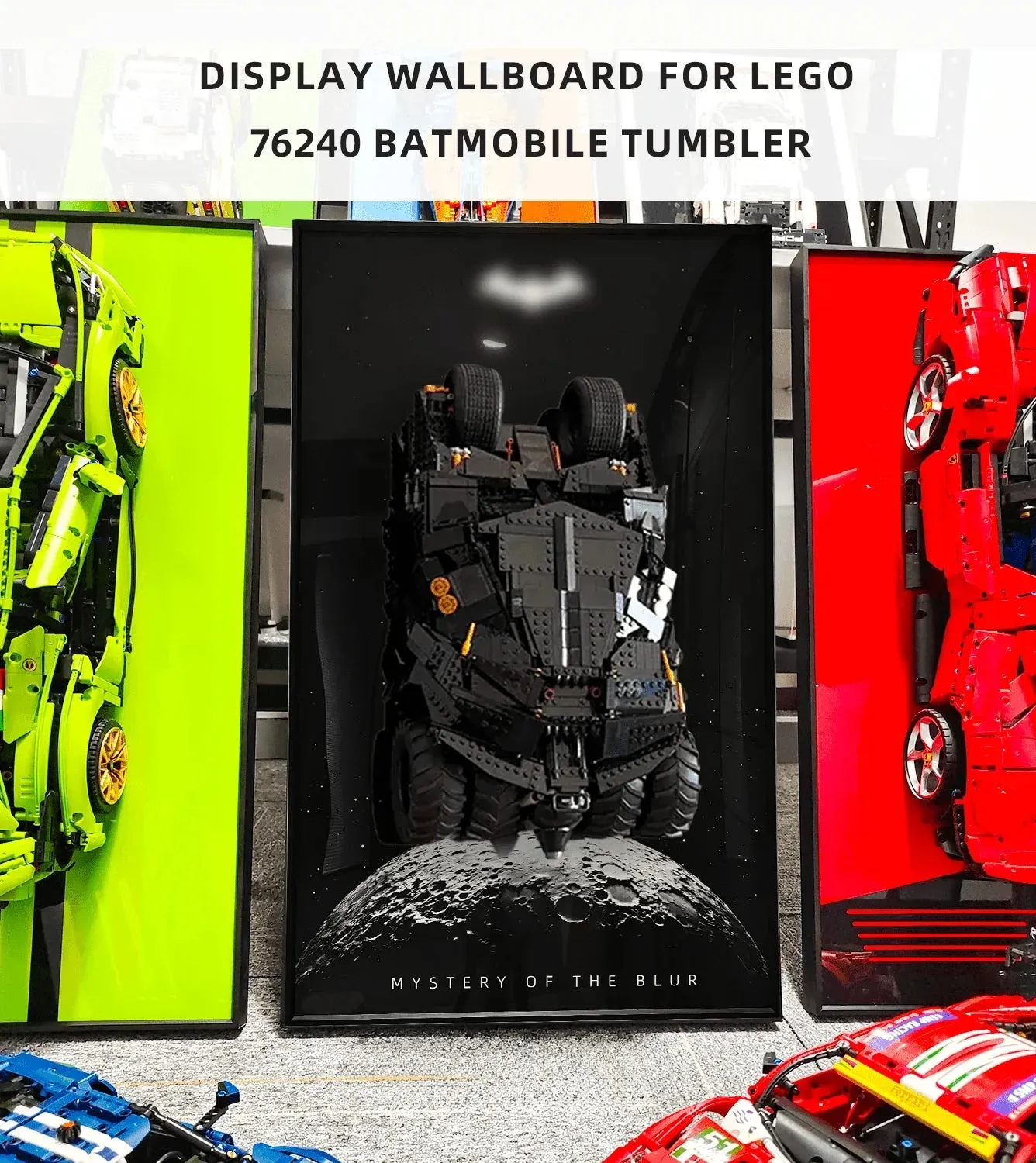 Väggmonterad displayram för Lego DC Batman Batmobile Tumbler 76240 – ikonisk bil — 2