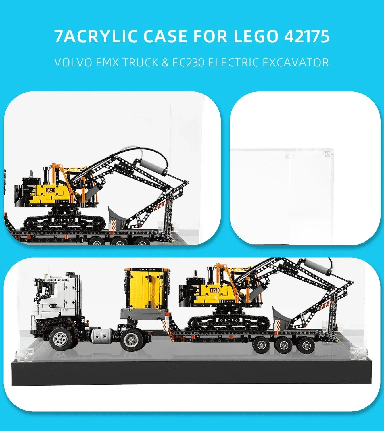Vitrine für LEGO Volvo FMX Truck & EC230 Electric Excavator 42175 — 7