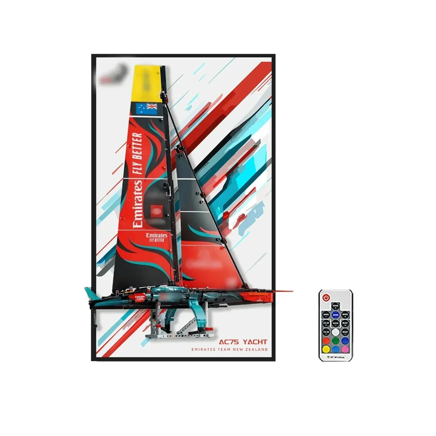 Wall Display Frame for LEGO Emirates Team New Zealand AC75 Racing Yacht 42174 — 7