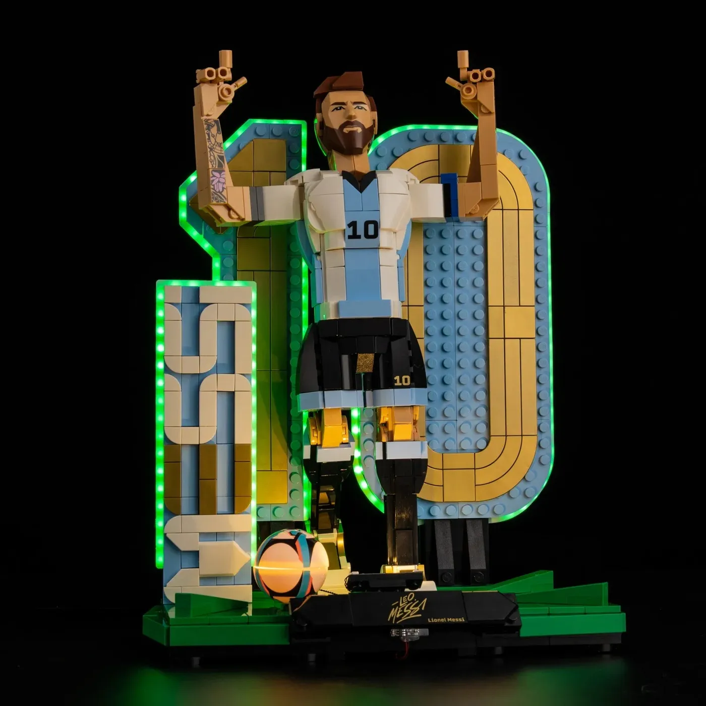 Premium-belysningskit kompatibelt med LEGO® Editions Lionel Messi – Soccer Legend 43015 — 5