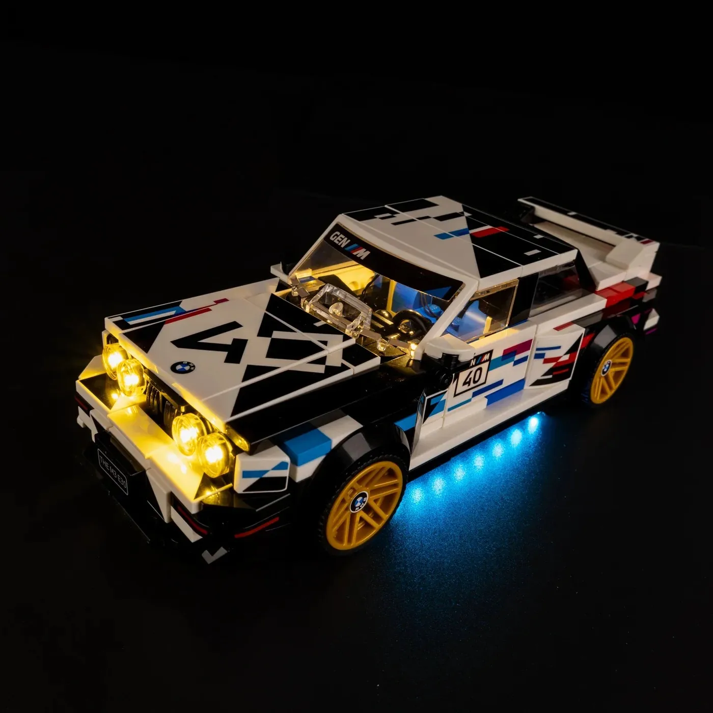 Premium-belysningskit kompatibelt med LEGO® Speed Champions BMW M3 (E30) 77263 — 2