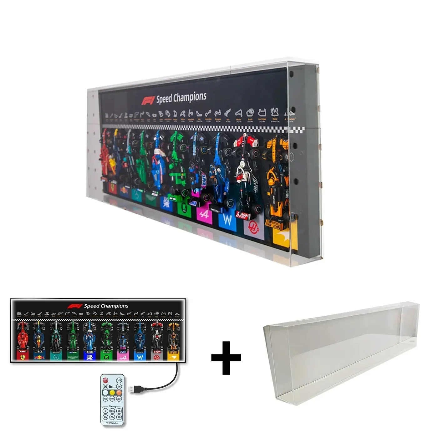 Display wall frame for LEGO Speed Champion F1 series Full Collection /horizontal line display — 20