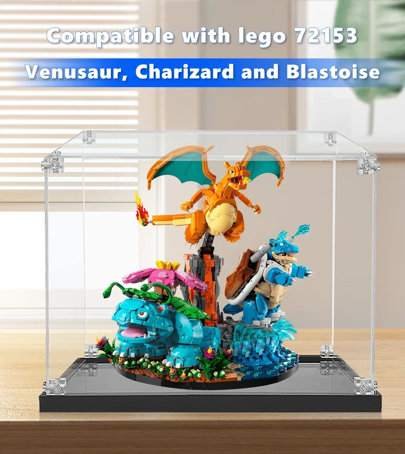 Gablota ekspozycyjna Premium kompatybilna z LEGO Pokémon Venusaur, Charizard and Blastoise 72153 — 10