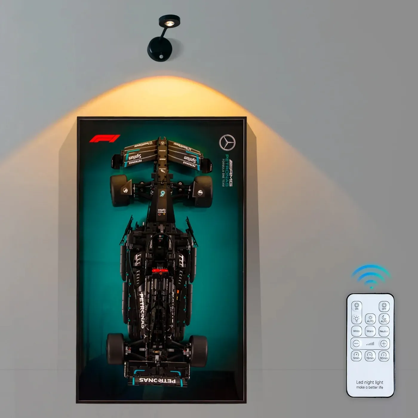 LED-lampa som matchar displayramen | Trådlös uppladdningsbar LED-vägglampa | Fjärrkontroll, rörelsesensor | — 9