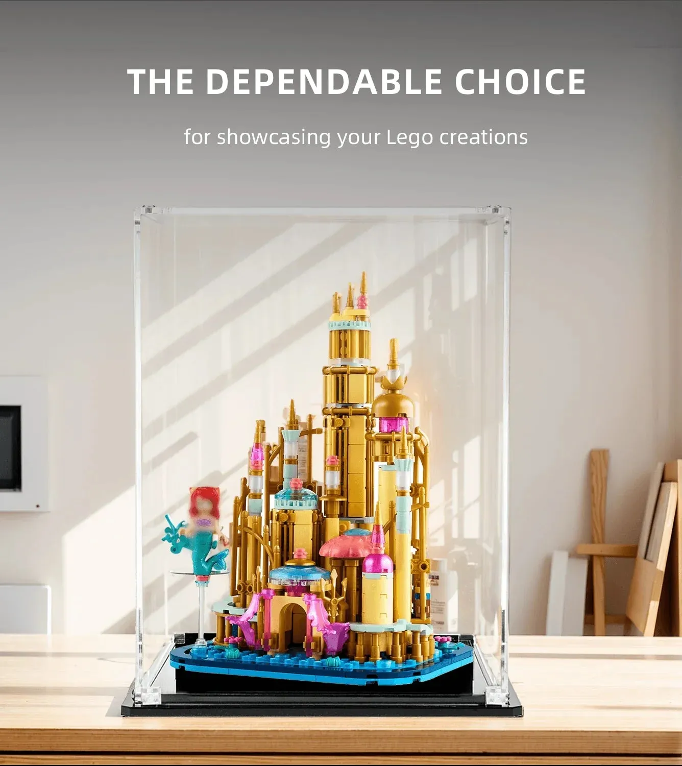Display case for LEGO Mini Disney Ariel's Castle 40708 — 3