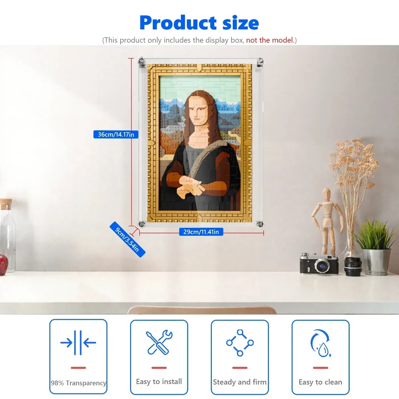 Wall Display Case for LEGO® Art Mona Lisa 31213 — 6