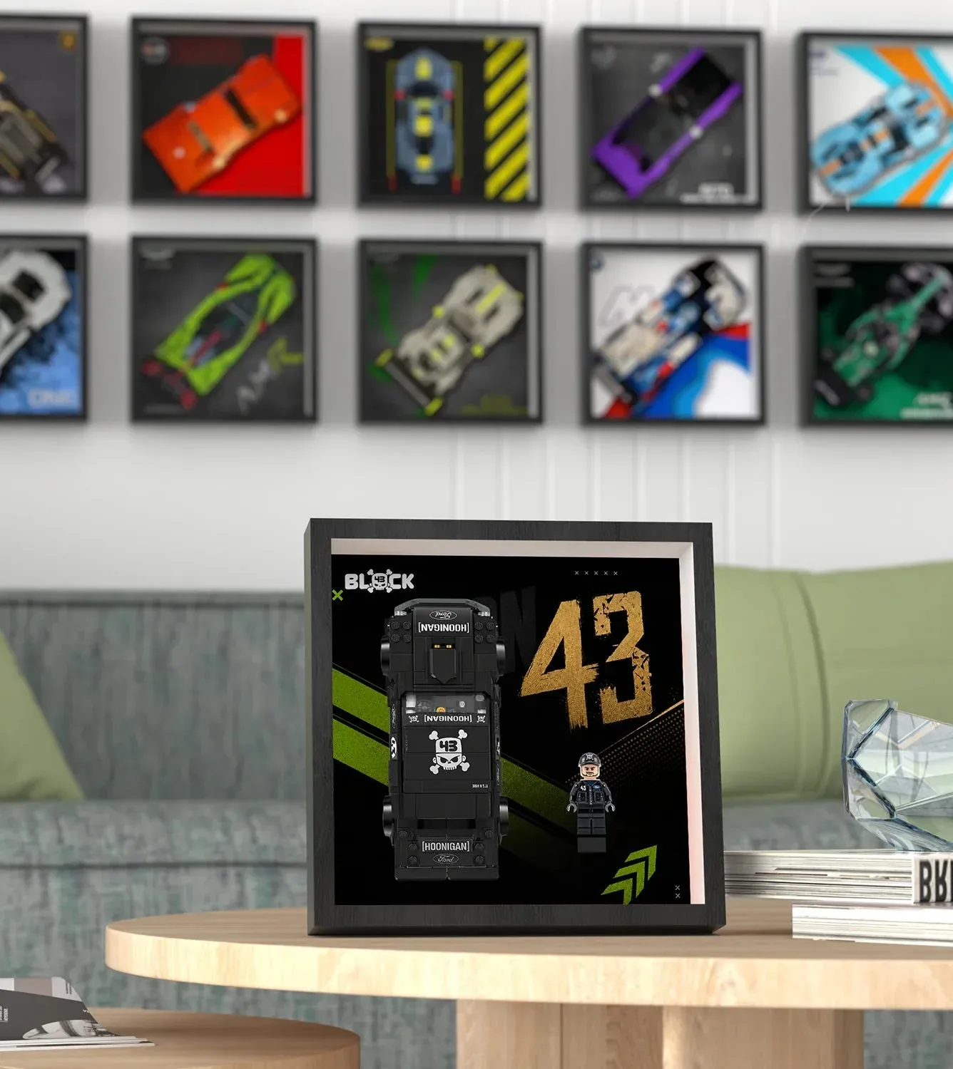 Wall Display Frame for LEGO Speed Champions Ken Block's '65 Ford Mustang Hoonicorn V1 77262 — 2