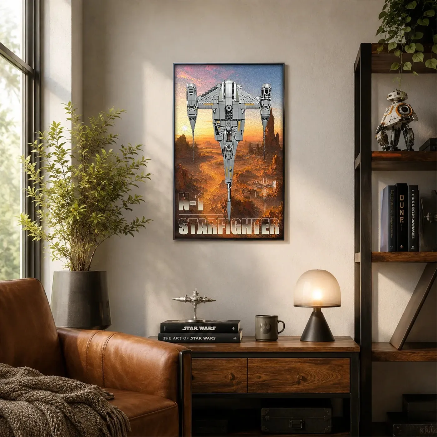 Wall Display Frame for LEGO Star Wars™ The Mandalorian's N-1 Starfighter™ 75442 — 2