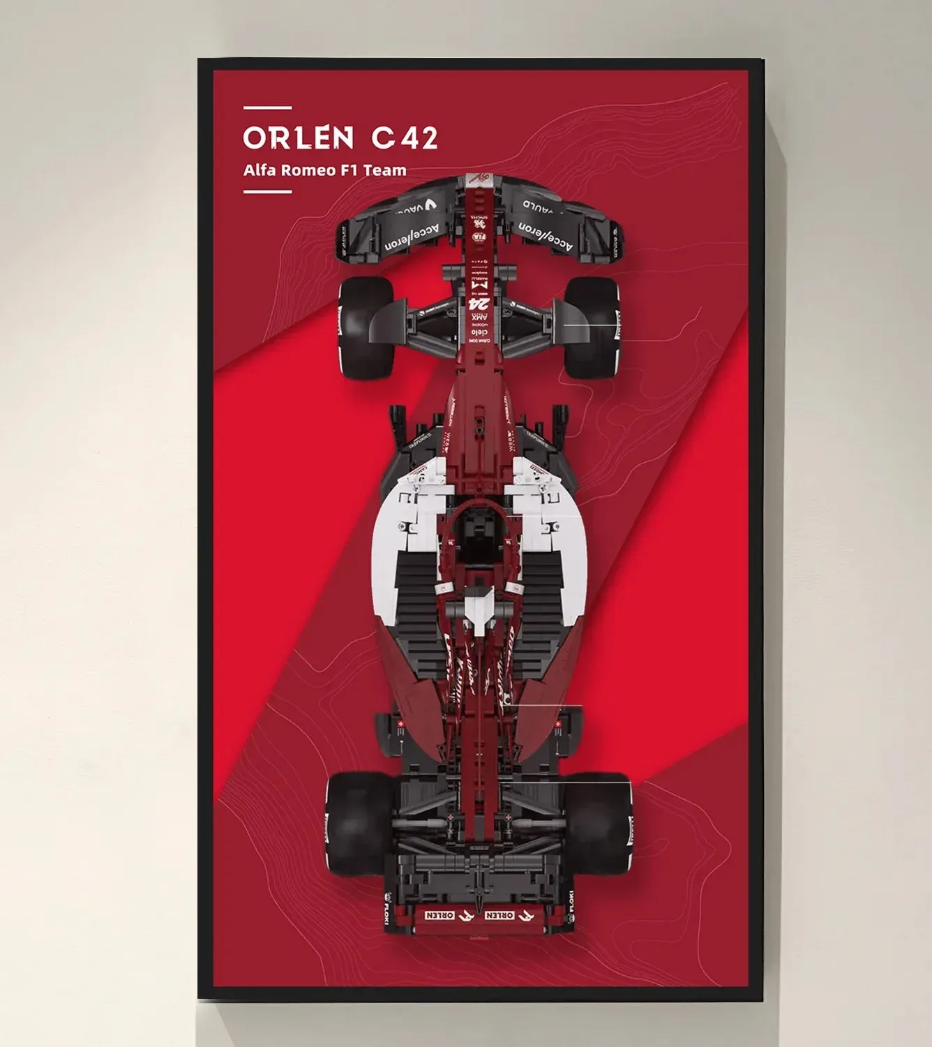 Väggmonterad displayram för Alfa Romeo F1 Team ORLEN C42 C64005 — 6