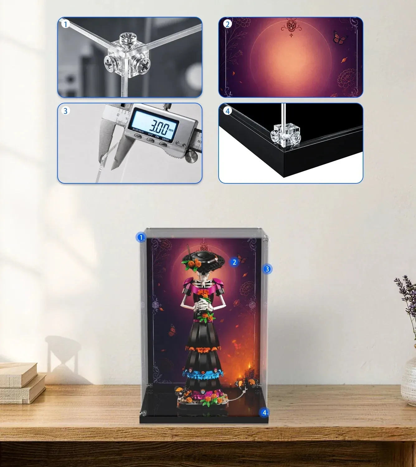 Display case for LEGO Ideas La Catrina 21372 — 7