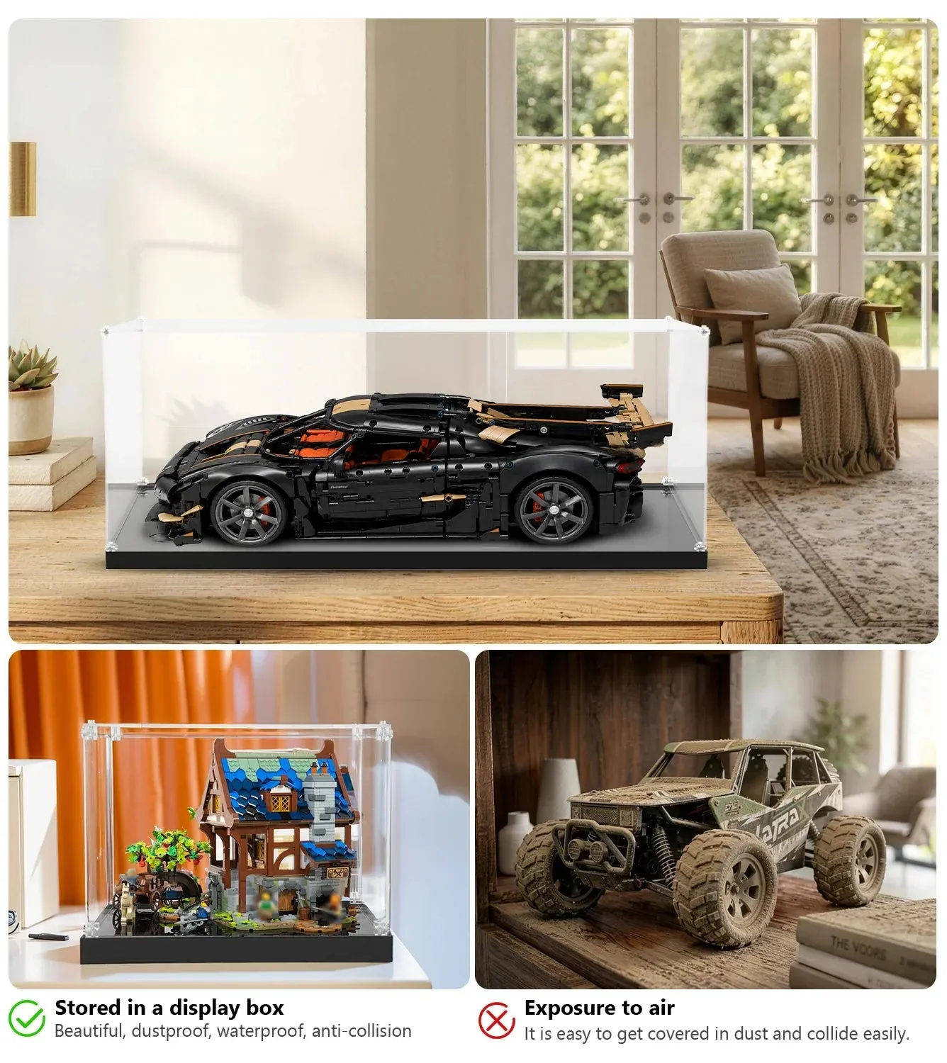 Vitrine für LEGO Technic™ Koenigsegg Sadair's Spear Megacar 42232 — 4