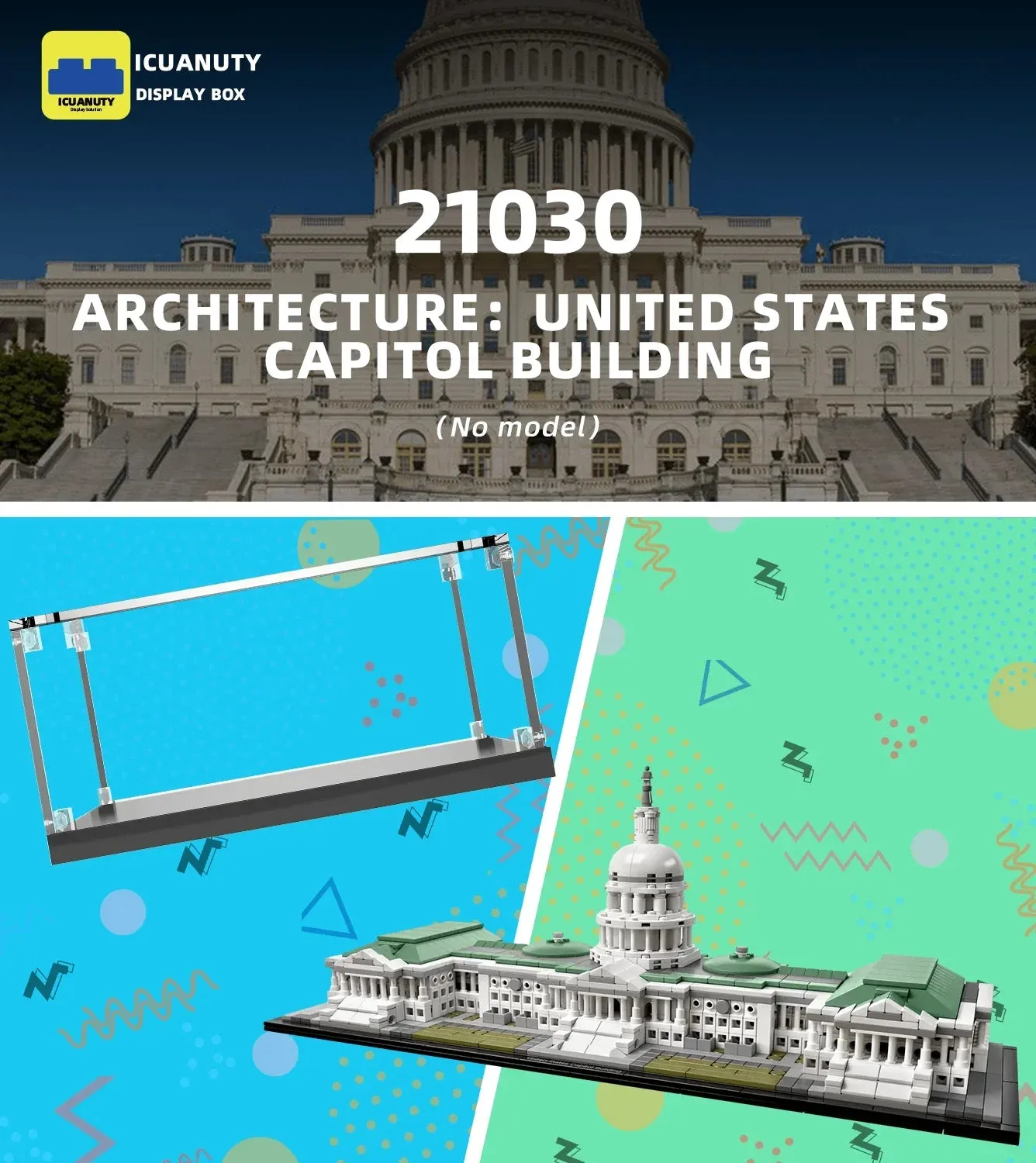 Display Case for Lego Architecture United States Capitol Building 21030 — 6
