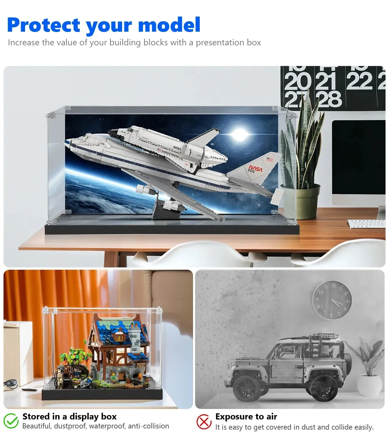 Vitrine für LEGO® Icons Shuttle Carrier Aircraft 10360 — 4